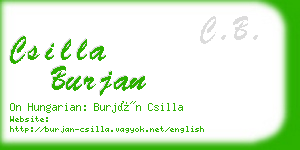 csilla burjan business card